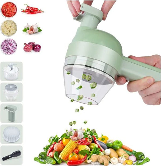 4 In 1 Handheld Electric Vegetable Cutter Wireless Food Processor